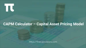 CAPM Calculator - Capital Asset Pricing Model