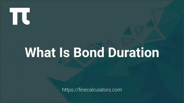 What Is Bond Duration